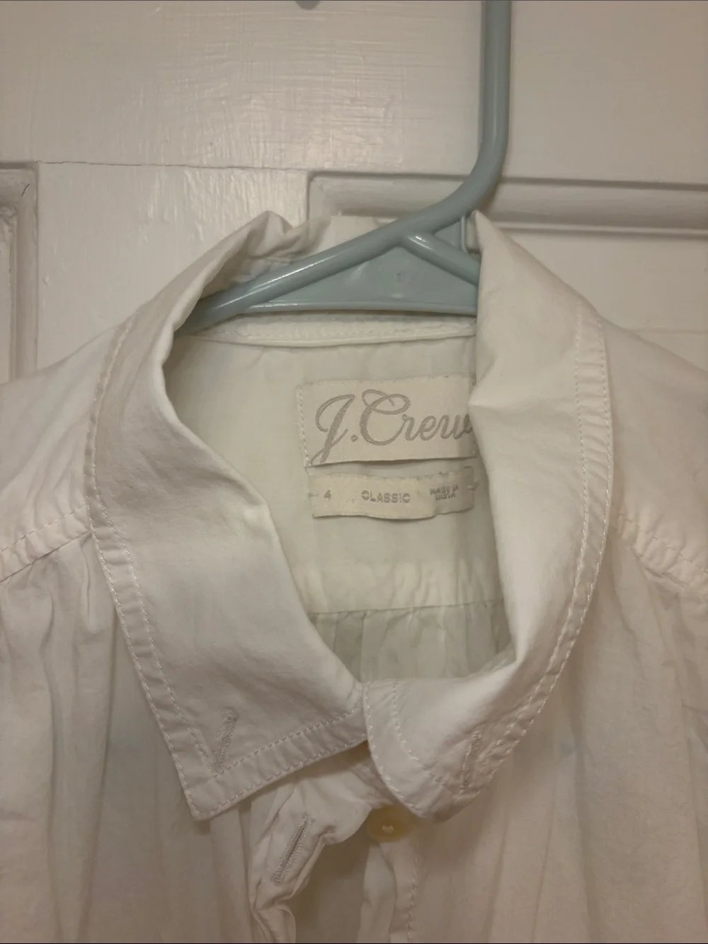 J. Crew White Short-Sleeve Button-Down Shirt